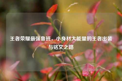 王者荣耀最强鲁班,小身材大能量的王者出装与铭文之路