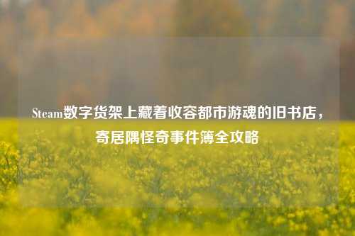 Steam数字货架上藏着收容都市游魂的旧书店,寄居隅怪奇事件簿全攻略