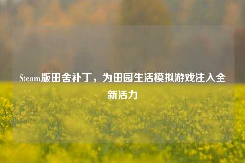 Steam版田舍补丁,为田园生活模拟游戏注入全新活力