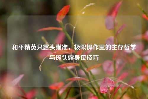 和平精英只露头瞄准，极限操作里的生存哲学与探头露身位技巧