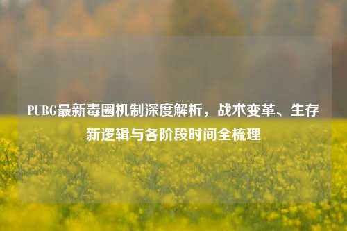 PUBG最新毒圈机制深度解析，战术变革、生存新逻辑与各阶段时间全梳理