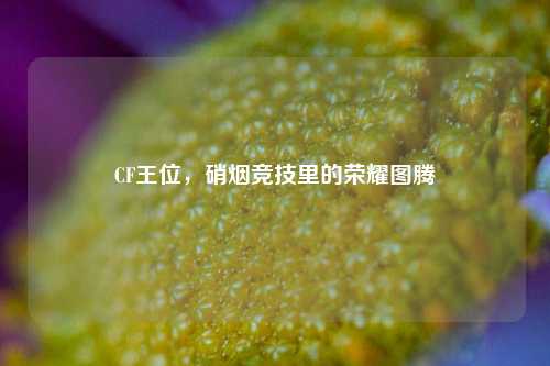 CF王位，硝烟竞技里的荣耀图腾