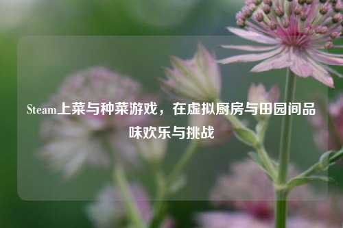 Steam上菜与种菜游戏，在虚拟厨房与田园间品味欢乐与挑战