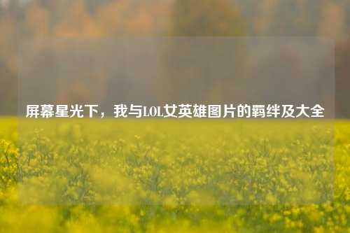 屏幕星光下，我与LOL女英雄图片的羁绊及大全