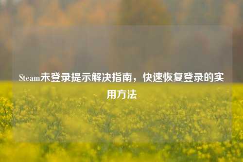 Steam未登录提示解决指南，快速恢复登录的实用方法