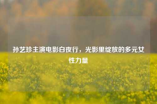 孙艺珍主演电影白夜行，光影里绽放的多元女性力量