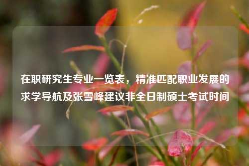 在职研究生专业一览表,精准匹配职业发展的求学导航及张雪峰建议非全日制硕士考试时间